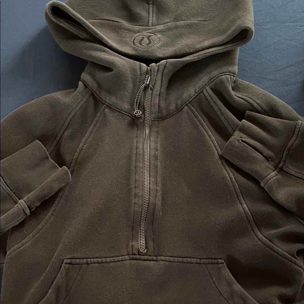 Black Half-Zip Hoodie Xs/S Lulu scuba